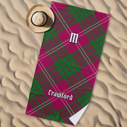 Serviette de plage Clan Crawford Tartan