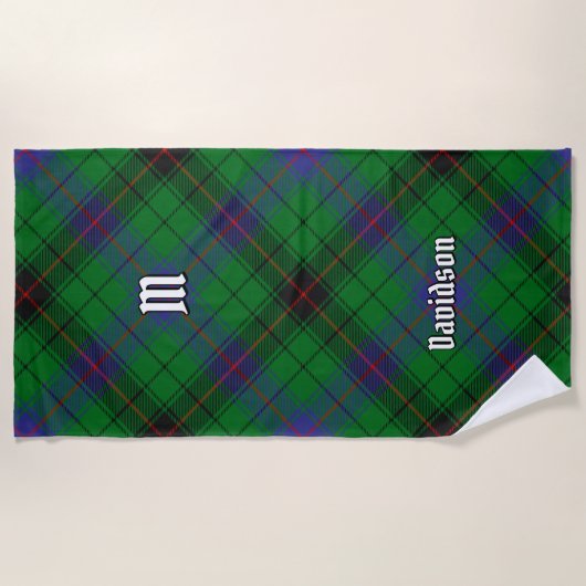 Serviette De Plage Clan Davidson Tartan (Devant)