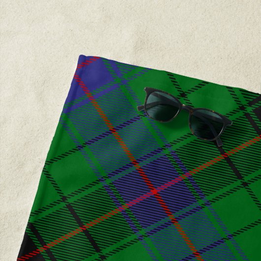 Serviette De Plage Clan Davidson Tartan (En situation)