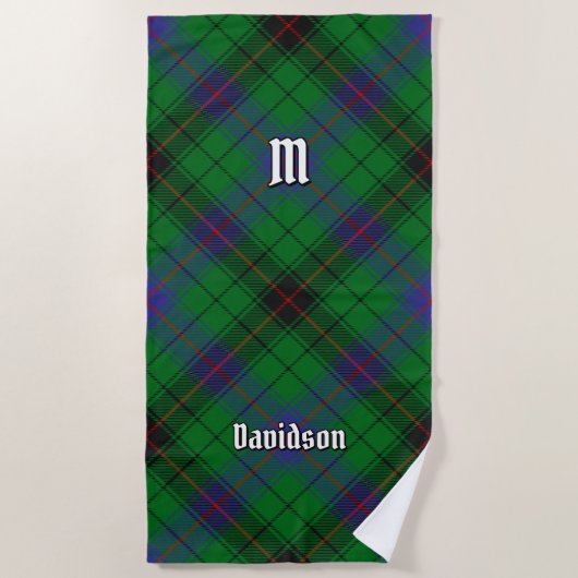 Serviette De Plage Clan Davidson Tartan (Devant)
