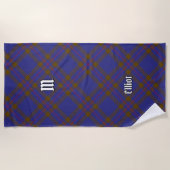 Serviette De Plage Clan Elliot moderne Tartan Beach Towne (Devant)