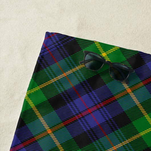 Serviette De Plage Clan Farquharson Tartan Beach Towne (En situation)