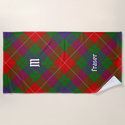 Serviette de plage Clan Fraser Tartan (Devant)
