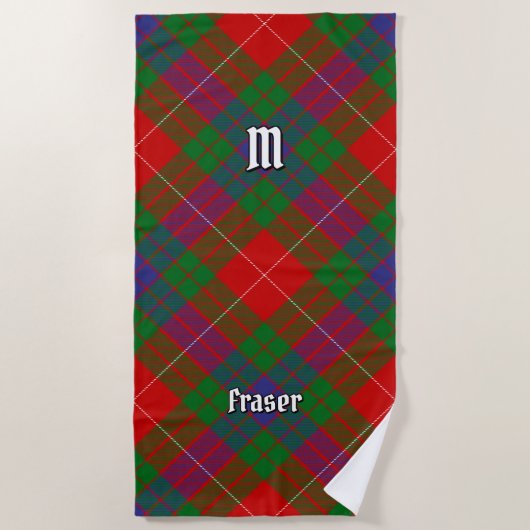 Serviette de plage Clan Fraser Tartan (Devant)