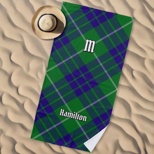 Serviette De Plage Clan Hamilton Chasse Tartan Beach Towne