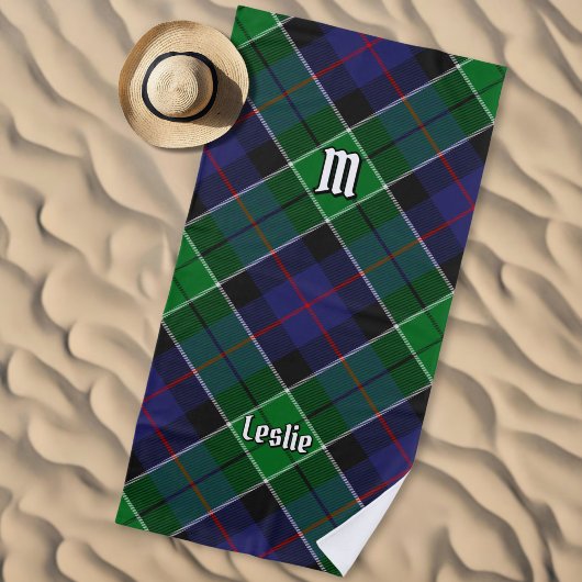 Serviette De Plage Clan Leslie Chasse Tartan