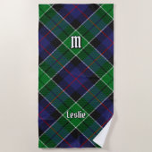 Serviette De Plage Clan Leslie Chasse Tartan (Devant)