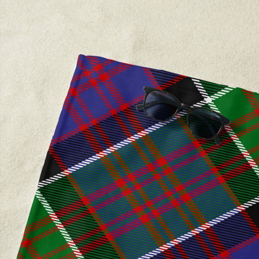Serviette De Plage Clan MacDonald de Clanranald Tartan Beach Towel (En situation)