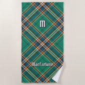 Serviette De Plage Clan MacFarlane Tartan de chasse antique (Devant)