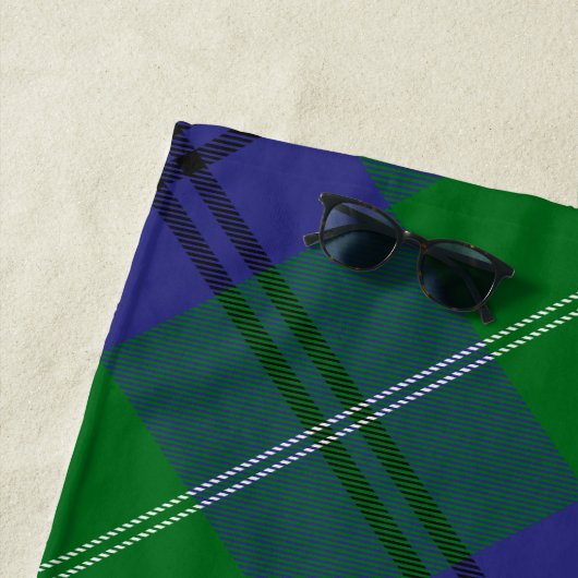 Serviette de plage Clan Oliphant Tartan (En situation)