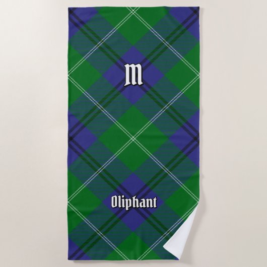 Serviette de plage Clan Oliphant Tartan (Devant)