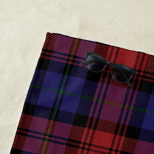 Serviette De Plage Clan rustique Tartan Plaid MacLachlan Check (En situation)