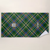 Serviette de plage Clan Scott Green Tartan (Devant)