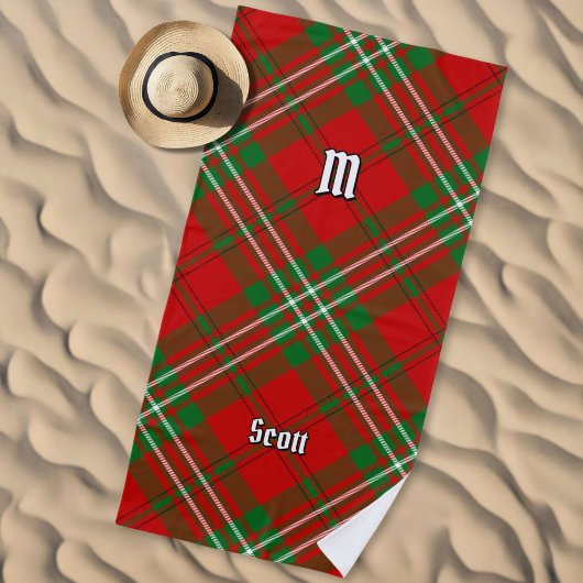 Serviette de plage Clan Scott Red Tartan