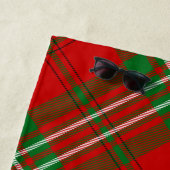 Serviette de plage Clan Scott Red Tartan (En situation)