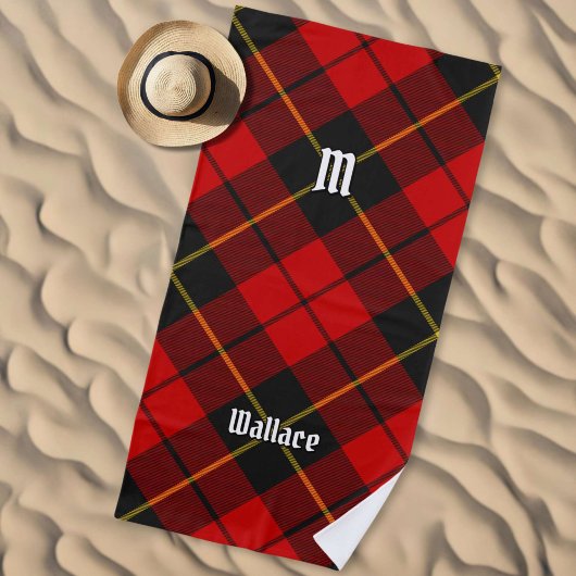 Serviette De Plage Clan Wallace Tartan Beach Towne