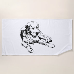 Serviette De Plage Clarité dorée monochrome