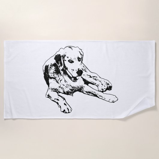 Serviette De Plage Clarité dorée monochrome (Devant)