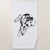 Serviette De Plage Clarité dorée monochrome (Devant)