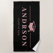 Serviette De Plage classe 2025, classe 2026 graduation (Devant)