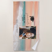 Serviette De Plage Classe De 2023 Graduation Photo (Devant)