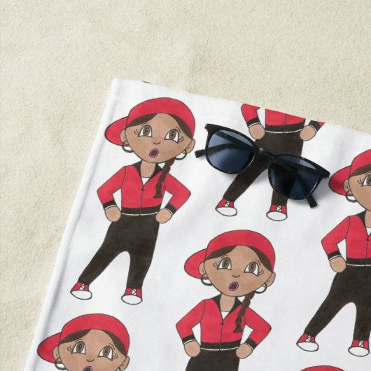 Serviette De Plage Classe de danse Hip hop personnalisée Enseignant D (En situation)