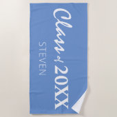 Serviette De Plage Classe de diplôme de l'année personnalisée Personn (Devant)