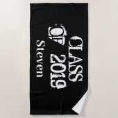 Serviette De Plage Classe personnalisée d'obtention du diplôme du (Devant)