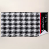 Serviette De Plage Classic Grand Houndstooth Motif Pool Beach Towne (Devant)