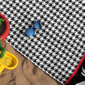 Serviette De Plage Classic Grand Houndstooth Motif Pool Beach Towne