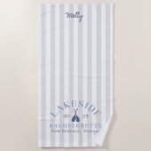 Serviette De Plage Classic Lake Bachelorette Girls Week-end (Devant)
