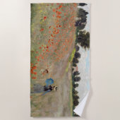 Serviette De Plage Claude Monet - Champ de coquelicots (Devant)