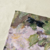 Serviette De Plage Claude Monet - Clematis blanc (En situation)