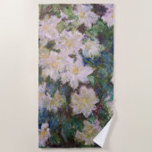 Serviette De Plage Claude Monet - Clematis blanc (Devant)