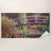 Serviette De Plage Claude Monet - Eau Lily étang, Harmonie rose (Devant)