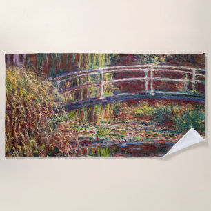 Serviette De Plage Claude Monet - Eau Lily étang, Harmonie rose