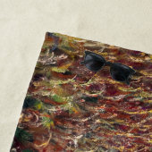 Serviette De Plage Claude Monet - Eau Lily étang, Harmonie rose (En situation)