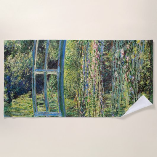 Serviette De Plage Claude Monet - Etang Lily et Pont Japonais (Devant)