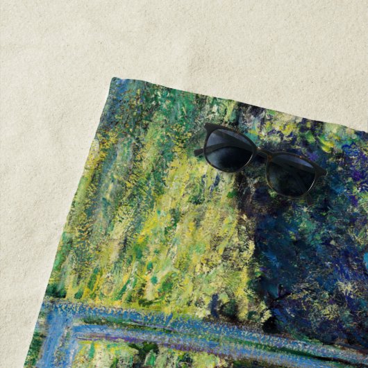 Serviette De Plage Claude Monet - Etang Lily et Pont Japonais (En situation)