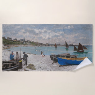 Serviette De Plage Claude Monet La plage de Sainte-Adresse 1867