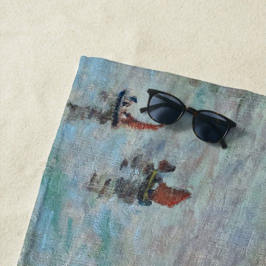 Serviette De Plage Claude Monet - La plage d'Etretat (En situation)