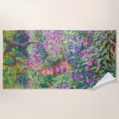 Serviette De Plage Claude Monet - Le jardin d'Iris à Giverny (Devant)