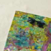 Serviette De Plage Claude Monet - Le jardin d'Iris à Giverny (En situation)