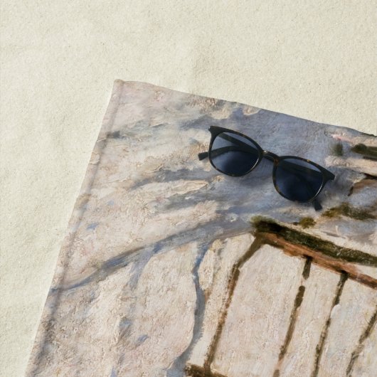 Serviette De Plage Claude Monet - Le Magpie (En situation)