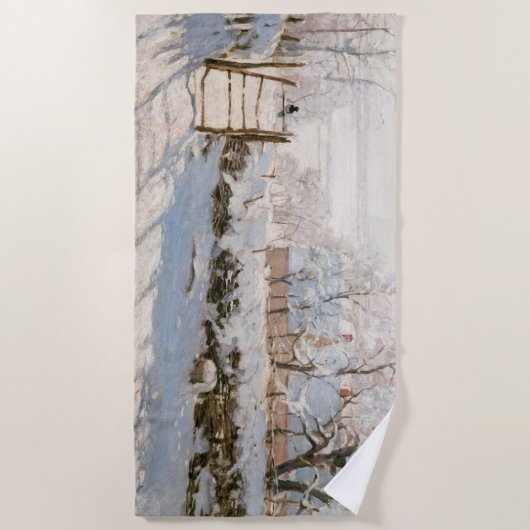 Serviette De Plage Claude Monet - Le Magpie (Devant)