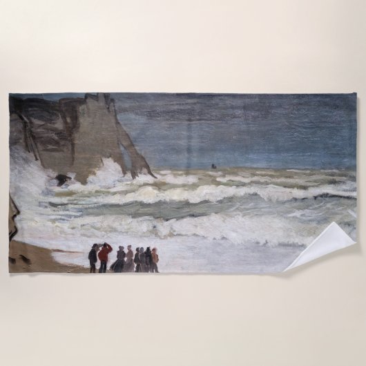Serviette De Plage Claude Monet - Mer Noire à Etretat (Devant)