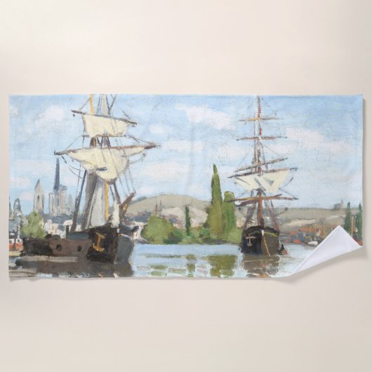 Serviette De Plage Claude Monet. Navires à cheval sur la Seine à Roue (Devant)