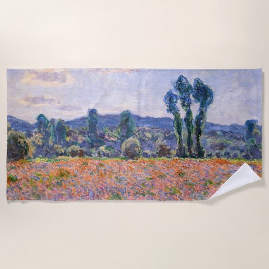 Serviette De Plage Claude Monet - Poppy Field 1890 (Giverny) (Devant)