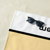 Serviette De Plage Clavier de piano Musicien personnalisé (En situation)