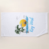 Serviette De Plage Clé côtière West Sailing Sunset (Devant)